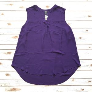 NWT Torrid Purple Sleeveless Blouse